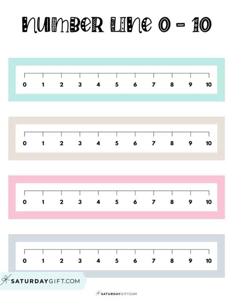 Number Line to 10 - 8 Cute & Free Printables and Blank Worksheets