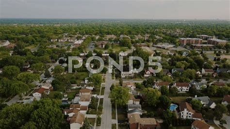 Aerial view of a suburban neighborhood. move drone down Stock Footage,# ...