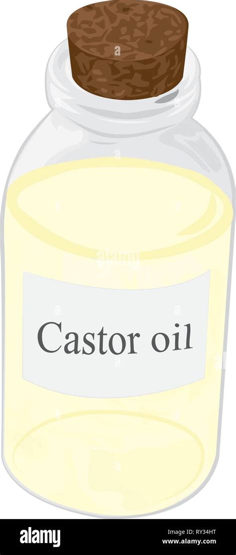 Castor oil in a bottle vector illustration Stock Vector Image & Art - Alamy