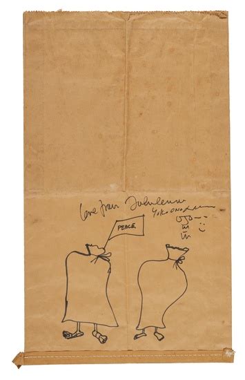 John Lennon | An original drawing, signed by Lennon and Yoko Ono at ...