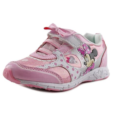 Disney Girls Minnie Mouse Light Up Sneakers 11 Little Kids - Walmart.com