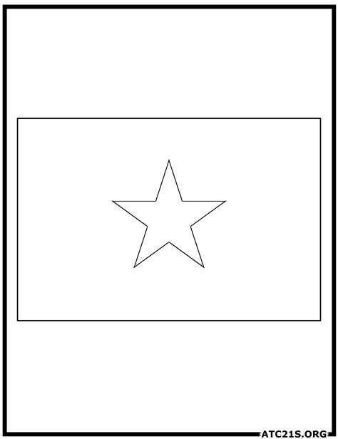 Vietnam Flag Coloring Page | ATC21S