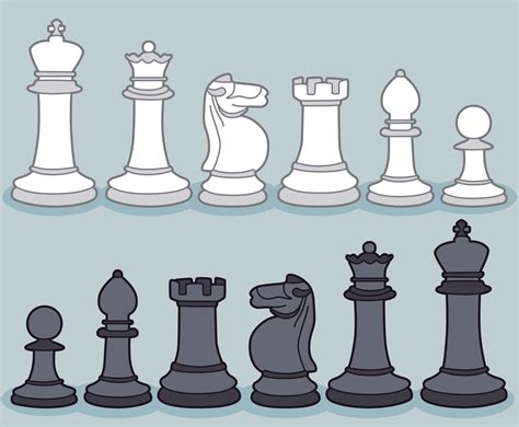 Chess Pieces Set Vector Vector Art & Graphics | freevector.com