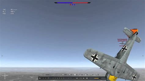 Fw 190 Vs Spitfire, Defensive Rolling Scissors + kill - YouTube