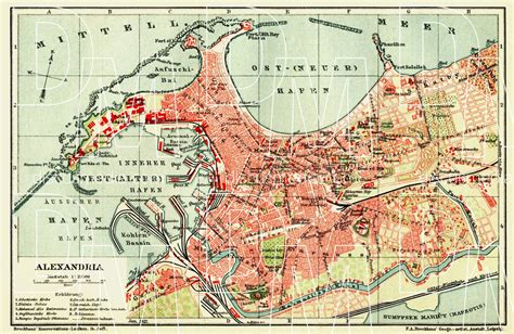 Old map of Alexandria in 1912. Buy vintage map replica poster print or ...