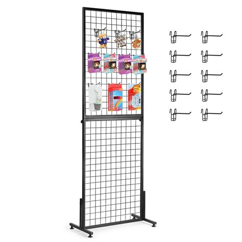 Cathyeen 6' x 2' Wire Grid Panel Wire Wall Grid Display Rack for Craft ...