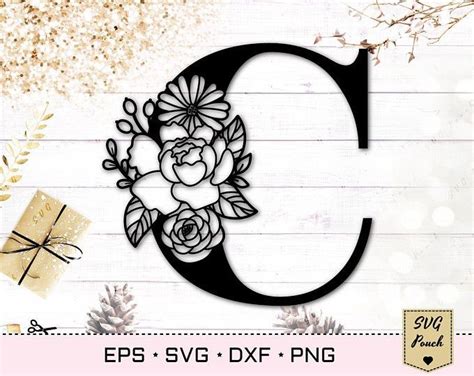 Floral Letter T Svg Flower T Font Svg Floral Letters Svg - Etsy ...