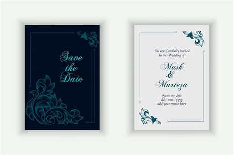 Premium Vector | Wedding Invitation card design