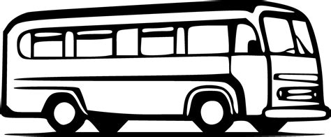 Bus black white vector illustration 25257175 Vector Art at Vecteezy