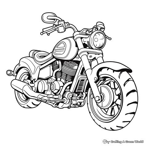 Free Coloring Pages Motorcycles