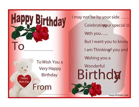 Microsoft Word Birthday Card Template