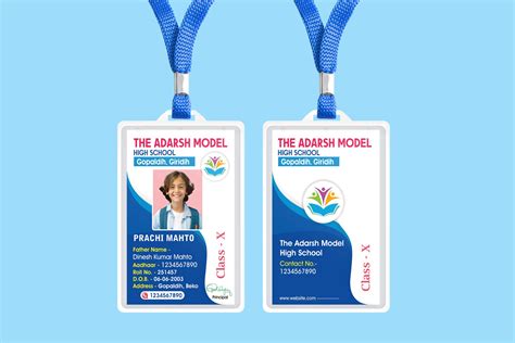 Student ID card template for school 110423 - Free Hindi Design