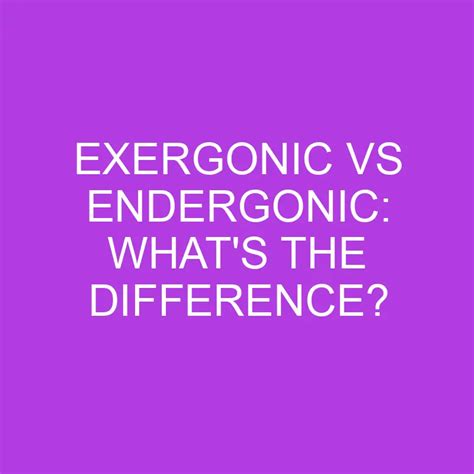 Exergonic Vs Endergonic: What's The Difference? » Differencess