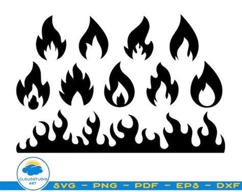 Fire SVG Flames SVG Fire Cricut Fire Dxf Flames Cutting | Etsy