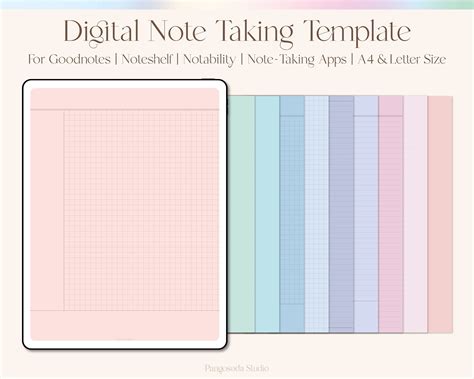 Note Taking Template Goodnote Template Notability Template - Etsy ...