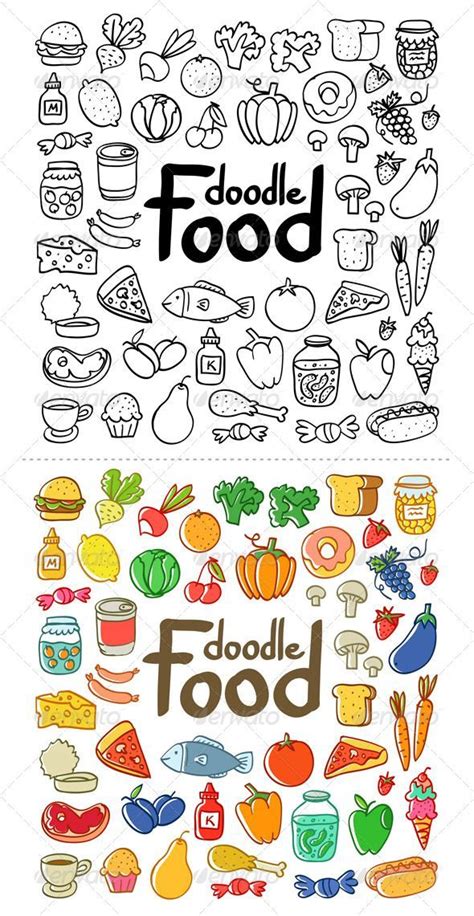 Food Doodle Vector EPS, AI Illustrator. Download here: http ...