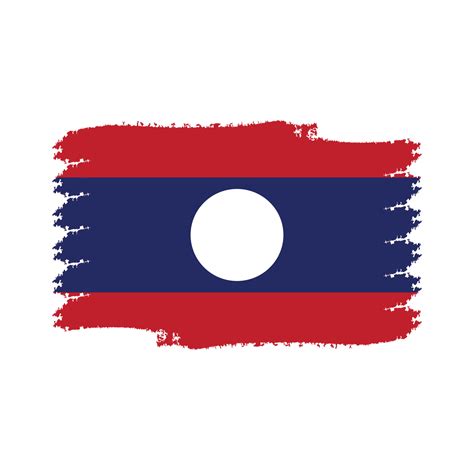 Laos flag brush strokes painted 4490181 Vector Art at Vecteezy