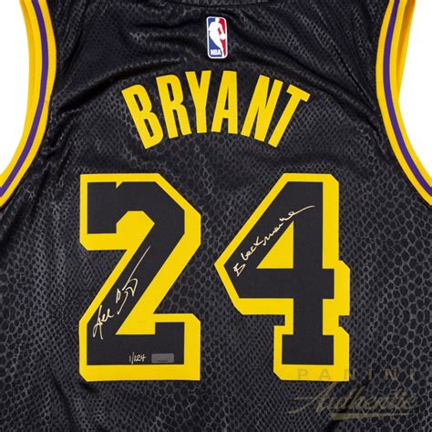 Kobe Bryant Signed LE Nike Black Mamba Lakers City Jersey (Panini COA ...