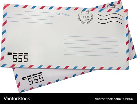 Two airmail envelopes Royalty Free Vector Image