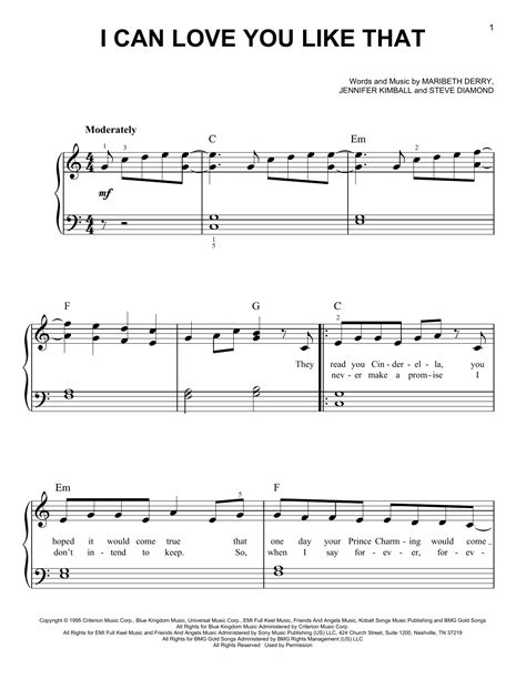 All-4-One "I Can Love You Like That" Sheet Music Notes | Download ...