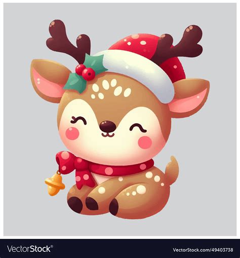 Cute christmas reindeer file Royalty Free Vector Image