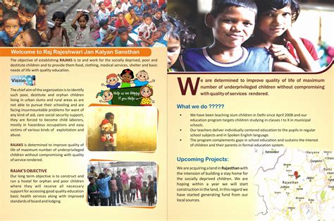 Ngo Brochure Templates Sample Flyers For Organizations 25 regarding Ngo ...