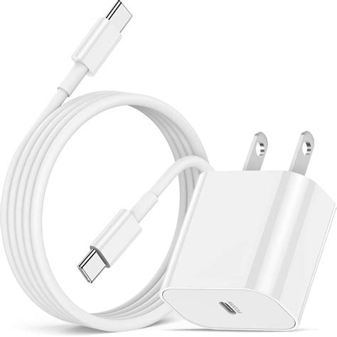 Amazon.com: iPhone 15 Charger, 20W USB C Fast Charging Block and 6ft ...