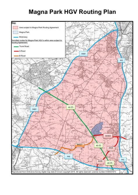 Magna Park Reference Maps - HGV Routing Plan - Magna Park Lutterworth