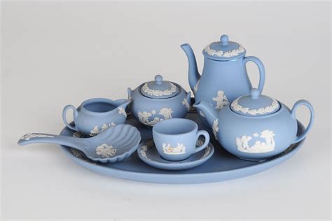 Miniature tea set Wedgwood Blue Jasper | Miniature tea set my ...