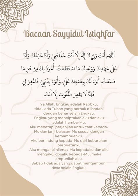 Ini Rahasia Di Balik Keutamaan Sayyidul Istighfar Trigger | The Best ...