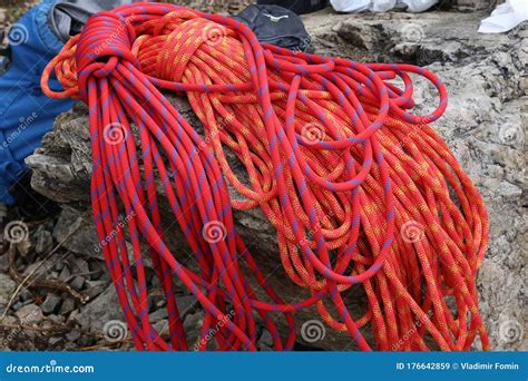 Dynamic rope. stock image. Image of background, stone - 176642859