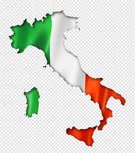 Premium PSD | Italian flag map