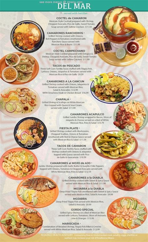 Menu at Cancun Restaurant, Lubbock