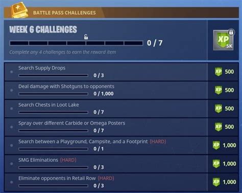 Fortnite Season 4, Week 6 Challenges - Fortnite Insider