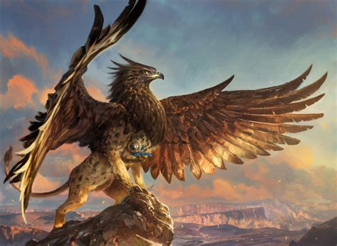 ArtStation - MTG - Goldmane Griffin, Paul Canavan | Mythical creatures ...