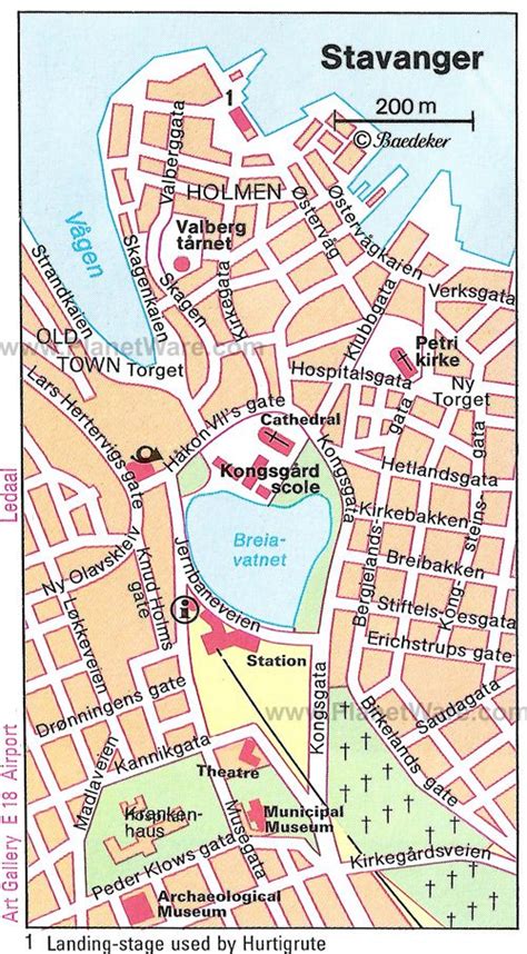 Stavanger Map - Tourist Attractions | Stavanger, Stavanger norway ...