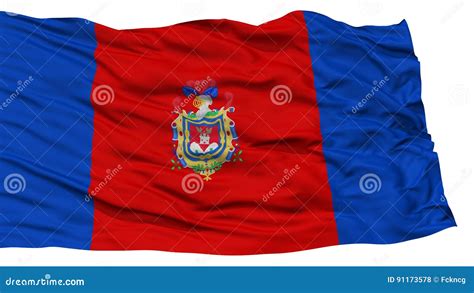 Isolated Quito City Flag stock photo. Image of ripple - 91173578