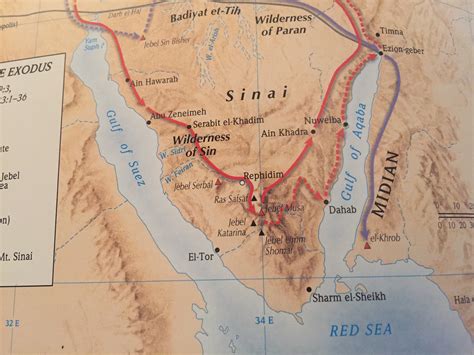 Ancient Map Of Sinai