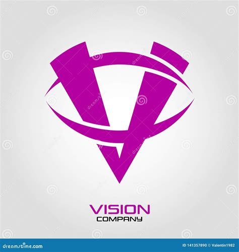 Vision Logo Letter V. Vector Illustration. Stock Vector - Illustration ...