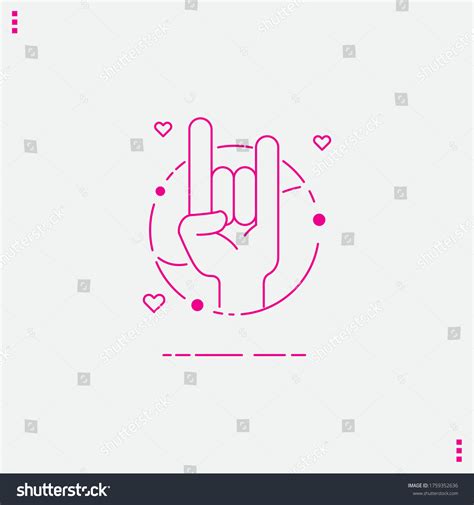 Hand Icon Outline Vector Hand Illustration Stock Vector (Royalty Free ...