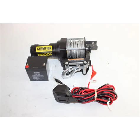 Champion 3000lb ATV/UTV Winch With Battery | Property Room