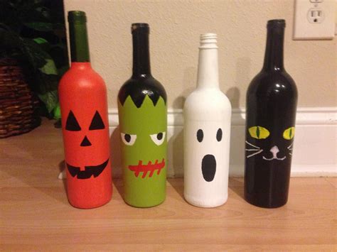 Wine bottle Halloween craft project | Holidays | Pinterest