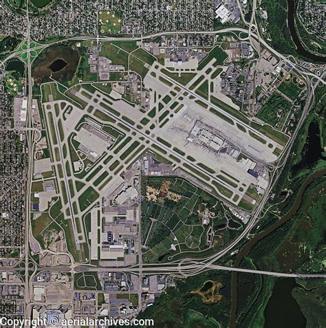 aerial photo map of Minneapolis St Paul International Airport ...