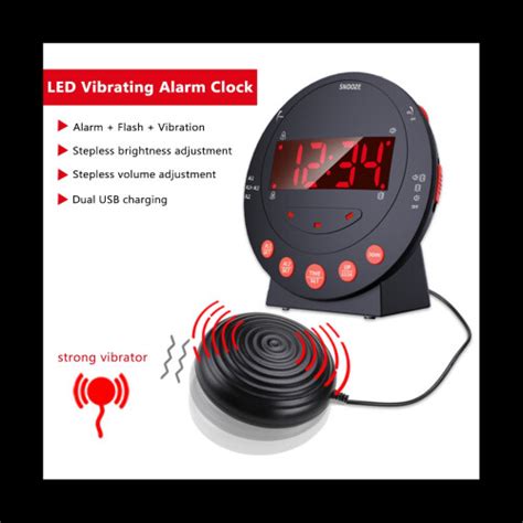 LED Flashing Light Clock Stepless Volume Adjustment Electronic Alarm ...