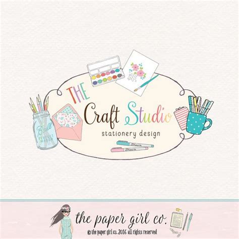 Craft Shop Logo - Paper Shop Logo - Art Teacher Logo