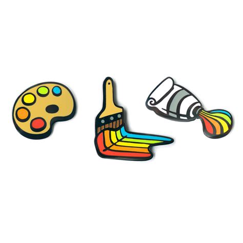 'Rainbow Art' Pins Pretty Pins, Cool Pins, Backpack Pins, Bag Pins ...