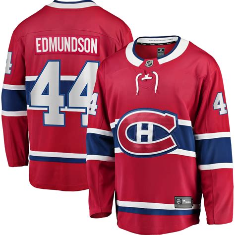 Men's Montreal Canadiens Joel Edmundson Fanatics Branded Red Home ...