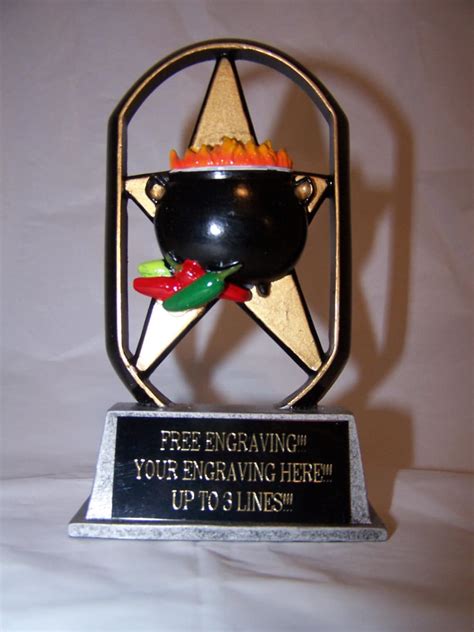 Chili Cook-off Trophy Award-chili Pot Cooking Contest First - Etsy