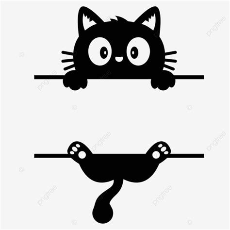 Black Cat Monogram Graphic, Black Cat, Kitty, Cat PNG and Vector with ...