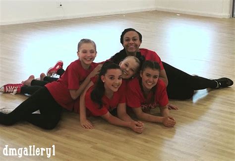 Kalani Hilliker with the cast of Dance Moms behind the scenes of Dance ...